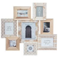 Multimoldura emile em madeira para 8 fotografias
