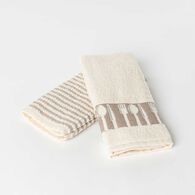Conjunto De 2 Panos De Cozinha Bio Branco Em Algod&atilde;o