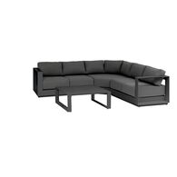 Conjunto de jardim ângulo ALLURE cinza graphite 5 lugares