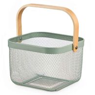 Fruteira verde em metal,  Fruteira verde em metal