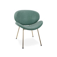 Cadeira Silo Verde Em Veludo Com Pernas Douradas