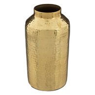 Jarra em metal martelado dourado,  Jarra em metal martelado dourado