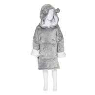 Manta camisola com capuz cinza 3-10 anos