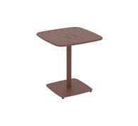 Mesa quadrada ALEGORIA acajou em a&ccedil;o