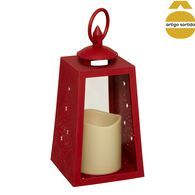 Lanterna com vela 10x20,5cm