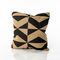 Almofada INUIT geom&eacute;trica cru e preto 40x40cm