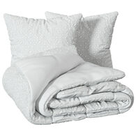 Capa de edred&atilde;o e 2 capas de almofada branco SWAN 220x240cm