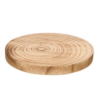 Base Redonda Em Madeira Queimada 28,5cm