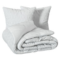 Capa de edred&atilde;o e 2 capas de almofada branco EDIE 220x240cm