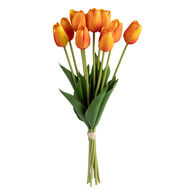 Bouquet com 10 tulipas laranja 48cm