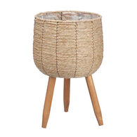 Vaseira em fibra natural 39cm,  Vaseira em fibra natural 39cm