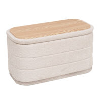 Pufe duplo/mesa YORK bege 38x76cm