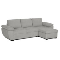 Sofá cama DRESDEN com cofre e chaise longue bege,  Sofá cama DRESDEN com cofre e chaise longue bege