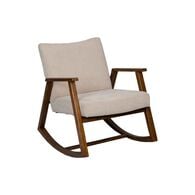 Cadeira de baloiço FRANK em tecido bege,  Cadeira de baloiço FRANK em tecido bege