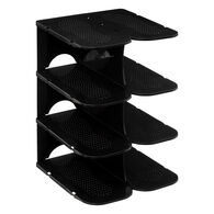 Suporte preto antiderrapante para 4 pares de sapato,  Suporte preto antiderrapante para 4 pares de sapato