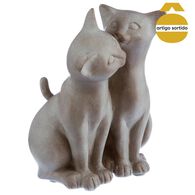 Estatueta gatos em resina
