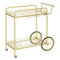 Carrinho de apoio dourado em metal DOLCE RIVIERA,  Carrinho de apoio dourado em metal DOLCE RIVIERA