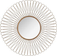Espelho decorativo SOL castanho em metal 76cm