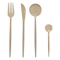 Faqueiro IDA de 24 pe&ccedil;as douradas em inox