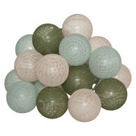 Grinalda 20 LED verde e rosa 435cm