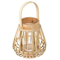 Lanterna decorativa em bambu cor natural,  Lanterna decorativa em bambu cor natural