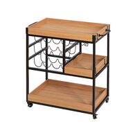 Trolley ILUN preto com 3 prateleiras