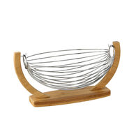Fruteira com baloiço em bambu e metal,  Fruteira com baloiço em bambu e metal
