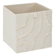 Caixa de arruma&ccedil;&atilde;o bege 31x31cm
