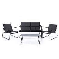 Conjunto de jardim preto para 4 pessoas