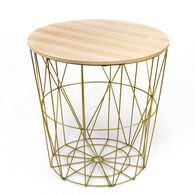 Mesa de apoio KUMI dourada 41cm,  Mesa de apoio KUMI dourada 41cm