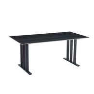 Mesa de jantar PISA preta com tampo de cerâmica,  Mesa de jantar PISA preta com tampo de cerâmica