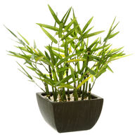 Vaso com planta de bambu artifical