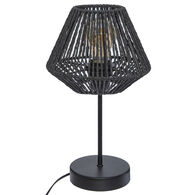Candeeiro de mesa JILY preto ETNIC em corda