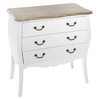 Cómoda com 3 gavetas CHRYSA branca,  Cómoda com 3 gavetas CHRYSA branca