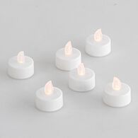Conjunto de 6 velas tealight com led branco quente