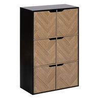 Estante mix CHEVRONS preto com 6 m&oacute;dulos