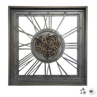 Rel&oacute;gio EZRA cinza em metal 80cm