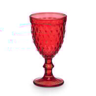 Copo De Água Diamante Vermelho Com Pé 33cl