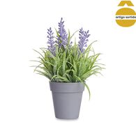 Vaso com lavanda artificial 21cm