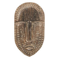 M&aacute;scara ori castanha em madeira mango