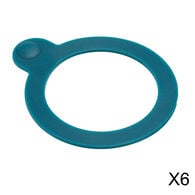 Conjunto de 6 vedantes em silicone para jarro 8,6cm,  Conjunto de 6 vedantes em silicone para jarro 8,6cm