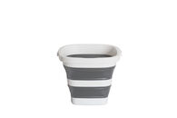 Balde Retrátil Cinza E Branco 5L