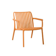 Cadeira exterior amarela com bra&ccedil;os