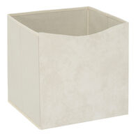 Caixa de arruma&ccedil;&atilde;o bege efeito pedra 31x31cm