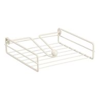 Porta guardanapos branco em metal 19x19x5cm,  Porta guardanapos branco em metal 19x19x5cm