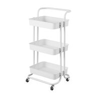 Carrinho de apoio branco com 3 niveis