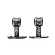 Conjunto de 2 suportes simples preto e prateado d20