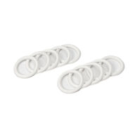 Conjunto de 10 argolas brancas