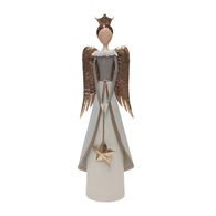 Figura anjo em metal 38cm