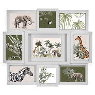 Multimoldura branca para 9 fotos